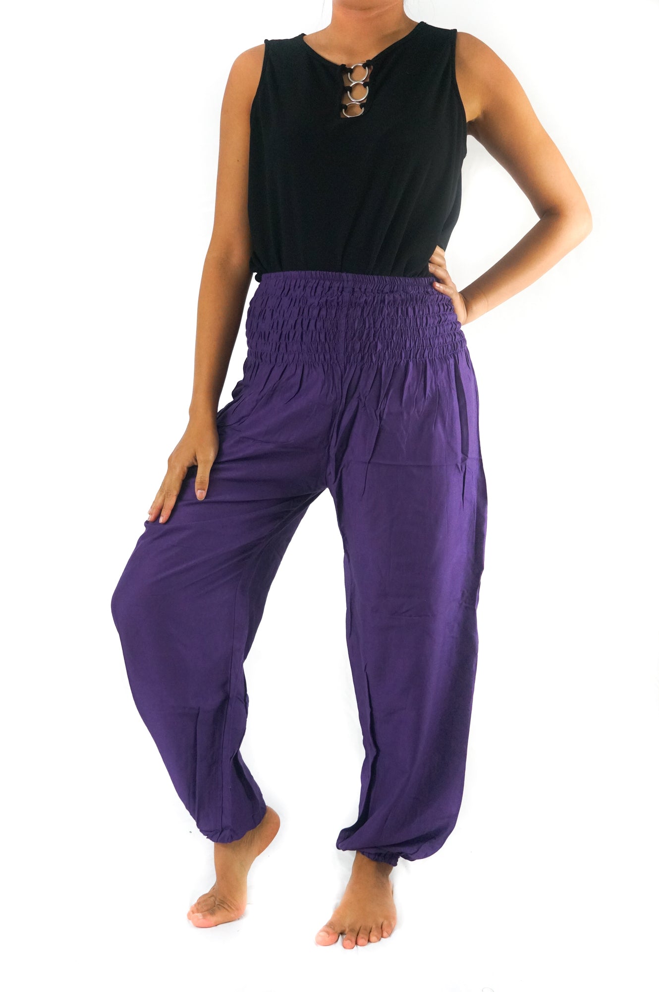 Purple Women Harem pants