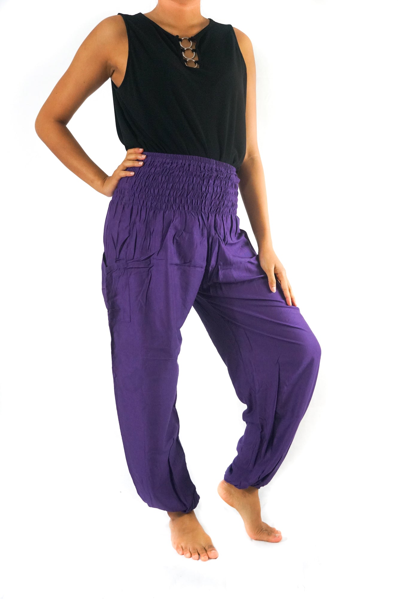 Purple Women Harem pants